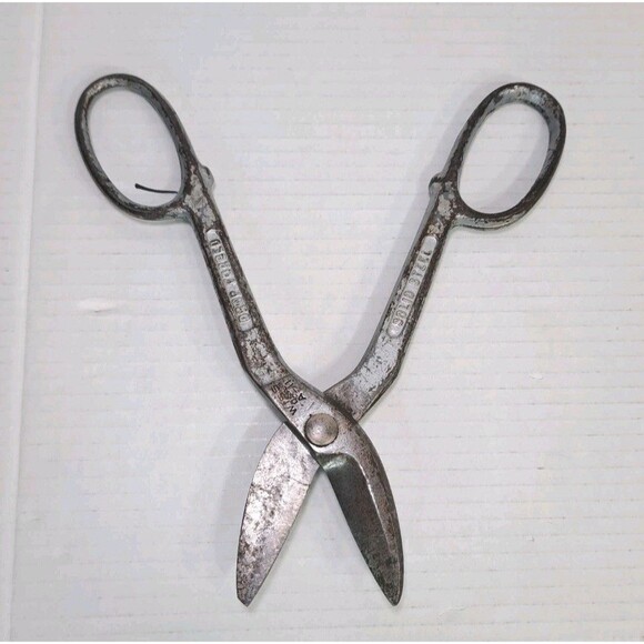 Vintage Wiss A-11 Drop Forged Steel Tin Snips Tool Metal Shears Scissors USA - Picture 3 of 3